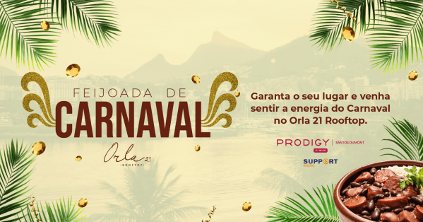 Feijoada de  Carnaval Orla 21 Rooftop 2026 (foto do evento)