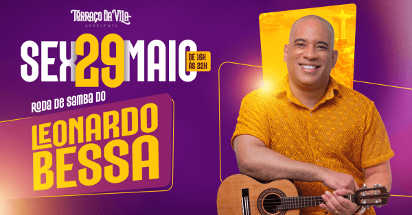 Leonardo bessa no terraço da vila (foto do evento)