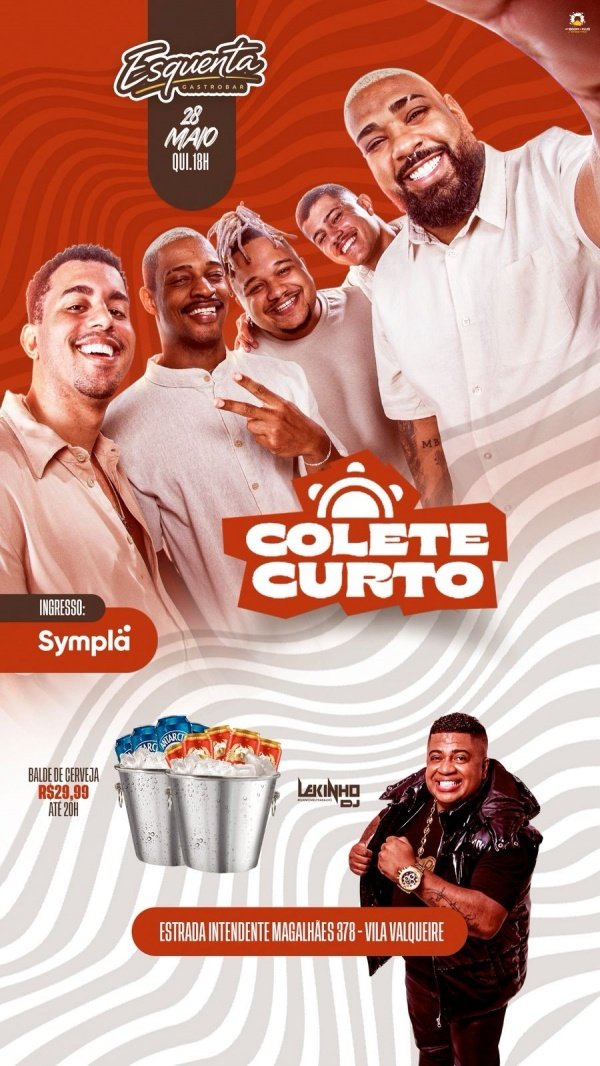 Colete curto no Esquenta Gastrobar (foto do evento)