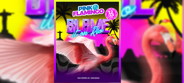 Pink Flamingo |Blame it On Rio| Segunda, 12 de Janeiro 21h (foto do evento)