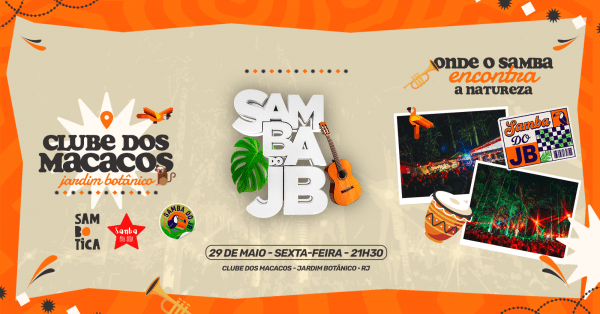 Samba do JB | Sambotica + Samba pra Roda + 1H Open Cerveja* @ Jardim Botânico - Rio de Janeiro (foto do evento)