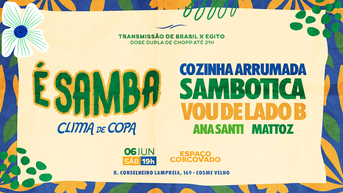 É Samba • 06/06 • Cozinha Arrumada, Sambotica, Lado B & Dj’S (foto do evento)