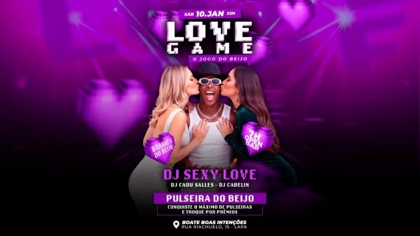 Love Game | 7 horas de open bar + Djs |Boate Boas Intenções - Lapa (foto do evento)