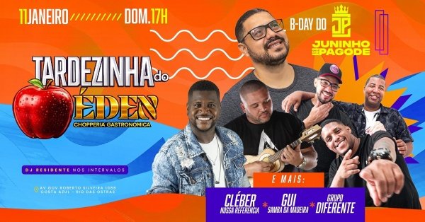 Tardezinha do Éden |  11JAN (DOM) | Tô no Trabalho (foto do evento)