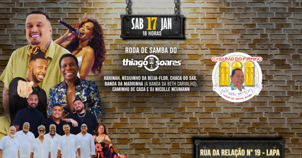 CASARÃO DO FIRMINO CONVIDA: THIAGO SOARES, KARINAH e CONVIDADOS (foto do evento)